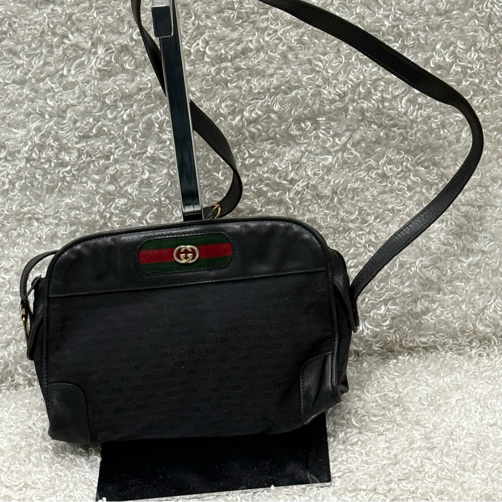 Vintage Gucci Interlocking GG Monogram Supreme Sherry Web Ophidia Bag - Picture 2 of 16